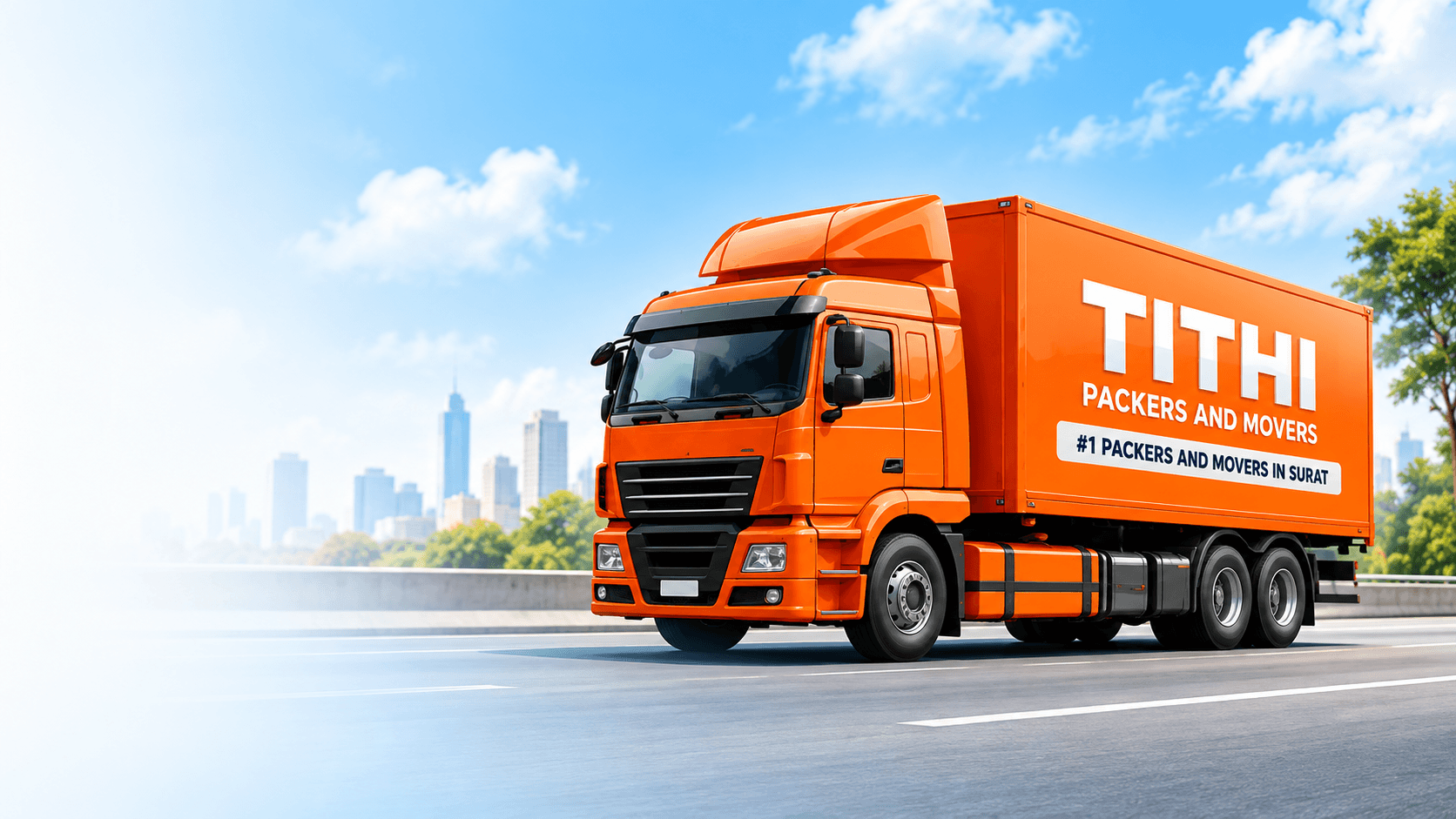 Tithi Packers and Movers truck